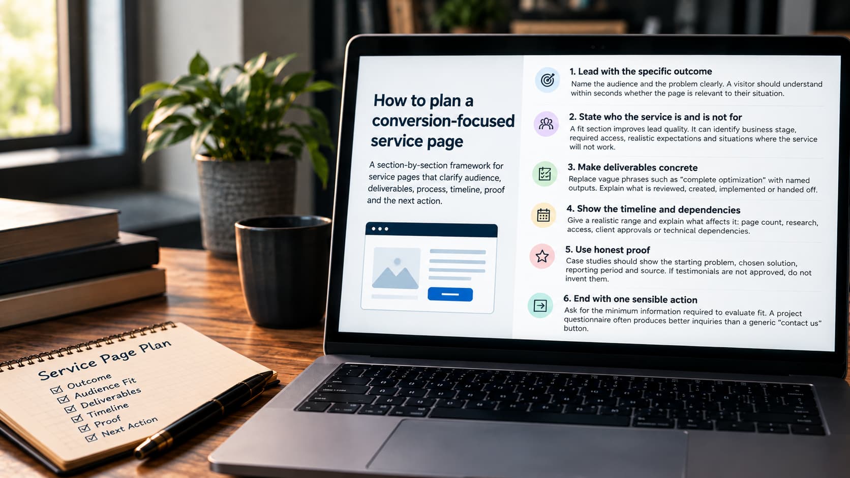 Conversion-focused service page planning guide