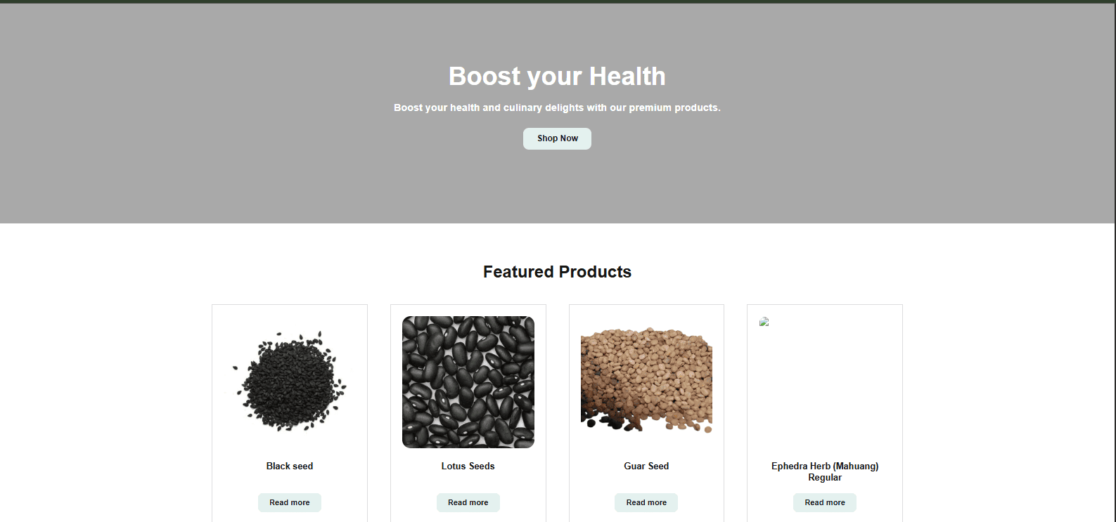 Harmain Global website before redesign