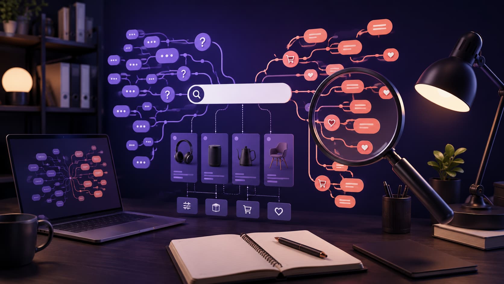 Keyword discovery research for a product using SEO research tools